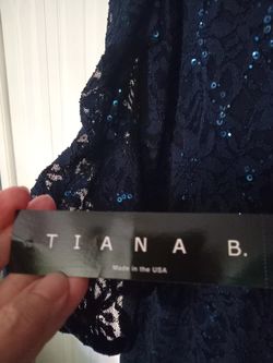 Navy Lace Sequince Dress