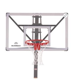 Silverback SBX 54" In-Ground Basketball Hoop with Adjustable-Height Backboard