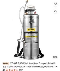 3.5 Stainless Steel Sprayer READ DESCRIPTION