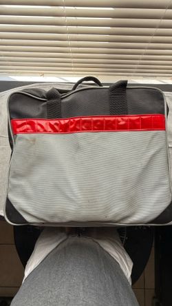 Vintage Automotive Emergency Car Safety Kit w/ Air Compressor Jumper Cables Case