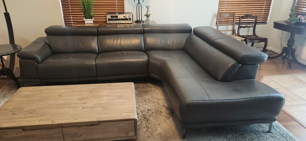 Leather 2 Piece Power Recline Sofa