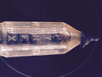 Antique Pyrex baby bottle glass with nipple