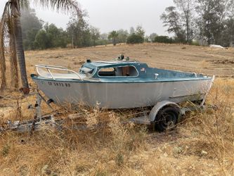 Old Boat With Trailer 