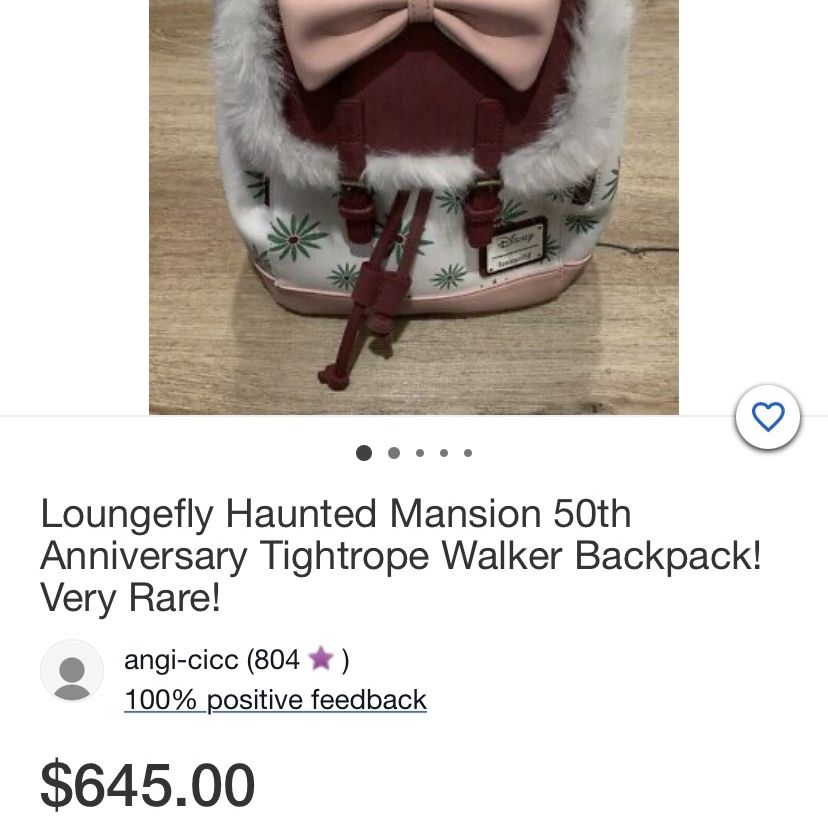 Loungefly Haunted Mansion Very Rare Tightrope Walker Backpack for