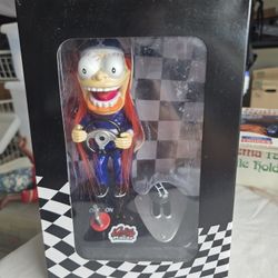 RARE Redline Racer Manual Gear Shift Desk Toy Red Hair Screaming Guy Drag Racing