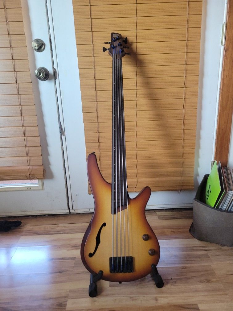Ibanez SRH505F 5 String Fretless Semi-Hollow Bass