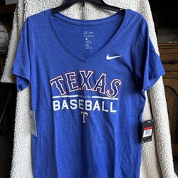 New Women’s Texas Rangers Nike Shirt Top Blue