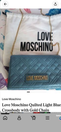 love moschino quilted cross body bag