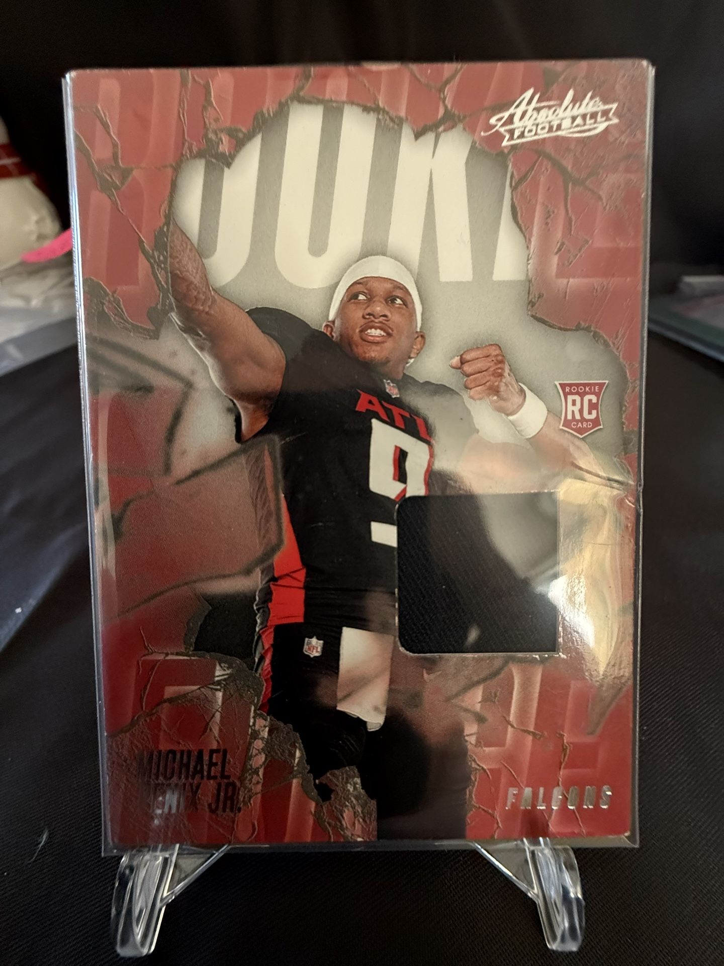 2024 Absolute Michael Penix Jr Rookie Force Patch card #RF-MPJ Atlanta Falcons