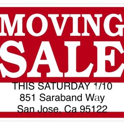 HUGE moving Sale This Saturday 1/10