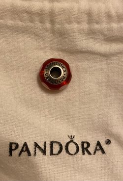 Pandora red Love Heart Murano Charm