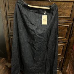 Long Denim Skirt L/XL