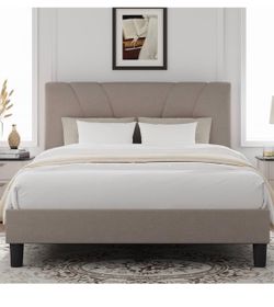 King size fabric bed frame