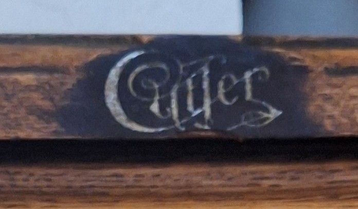 Antique CULTER OAK ROLL DRSK 