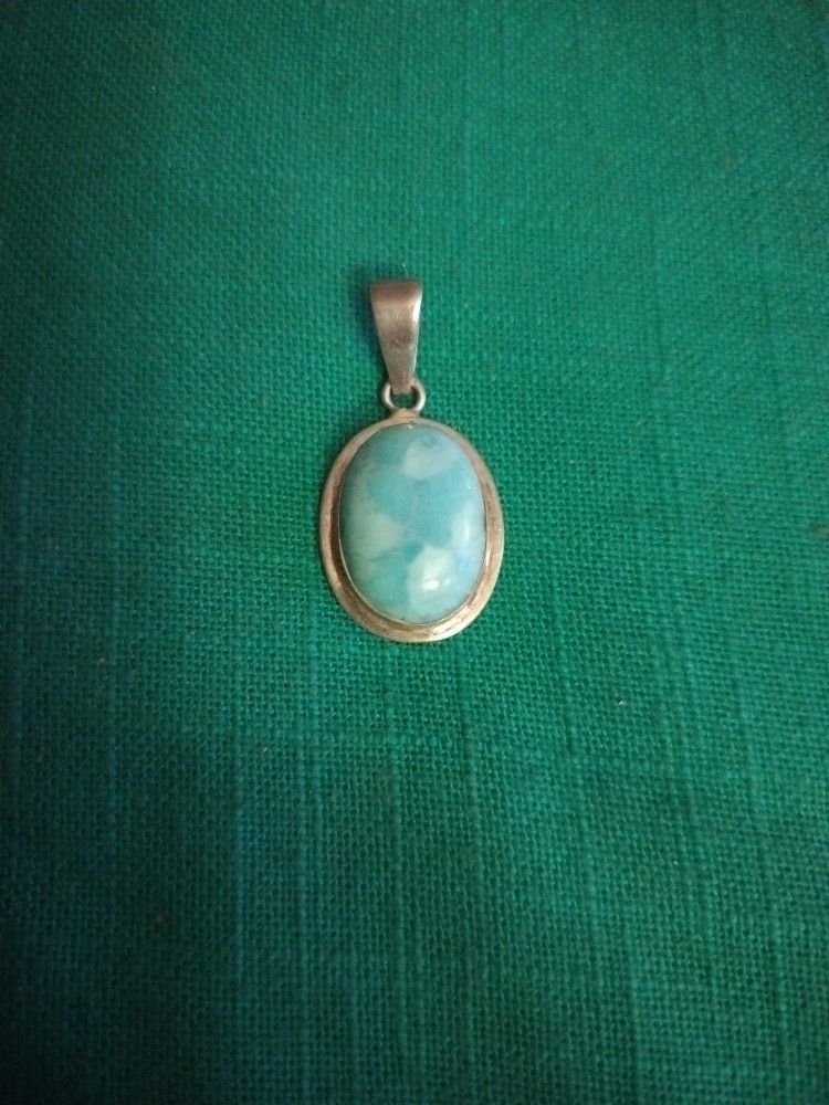 Vintage Retro Larimar Pendant 