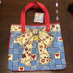 Brighton Love Sparkle Tote with bow and hearts on the outside