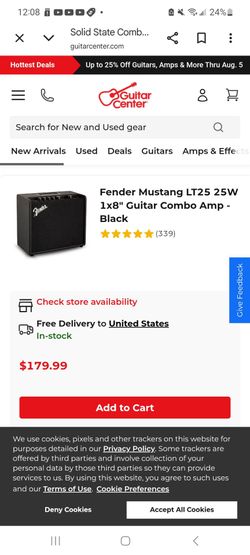 Fender mustang guitar amp new in the box