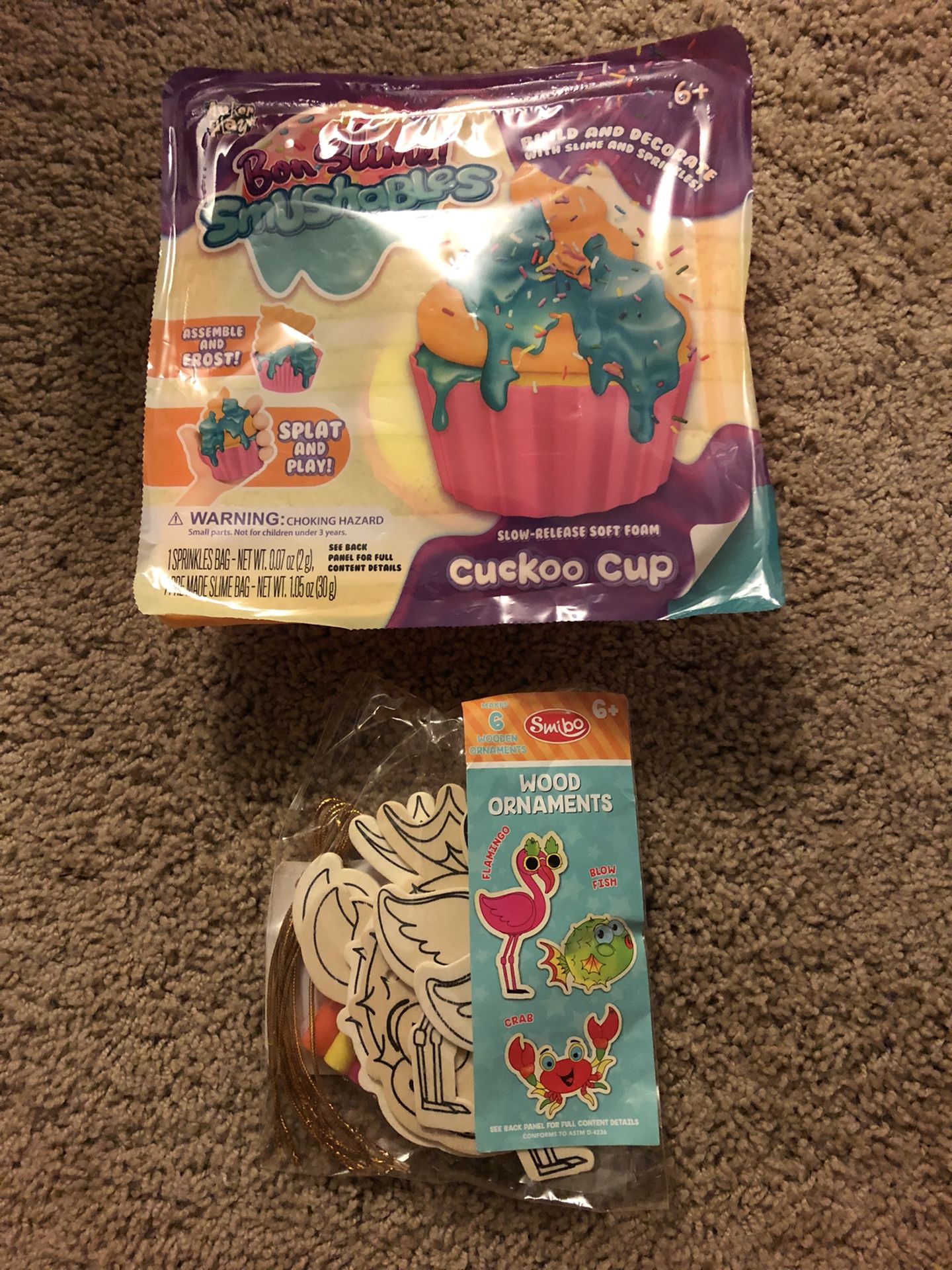 Smushables & Wood ornaments
