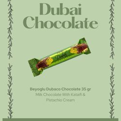 Beyoglu Dubaco Dubai Chocolate - Pistachio Kataifi Milk Chocolate Bar 35g