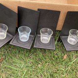 Four candle holders 
