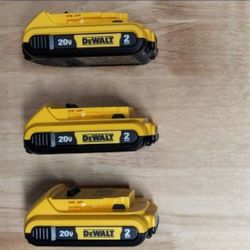 Dewalt 3 X 2.0 Ah Batteries