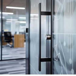 TOGU TG-6018 36 inches Solid Standoffs Heavy-Duty Commercial Grade-304 Stainless Steel Push Pull Door Handle/Barn Door Pull Handle/Glass Pulls, Matte 
