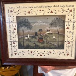 Beautiful Amish Folk Art Picture