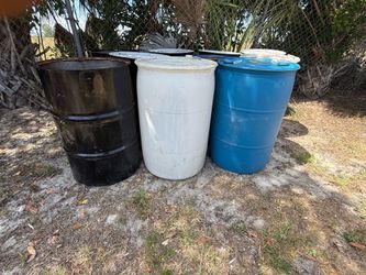 55 Gallon Metal and Plastic Drums