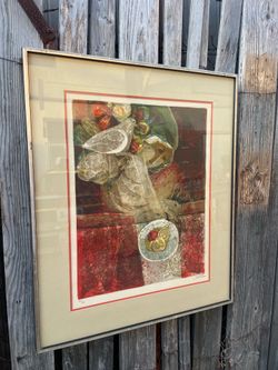 Vintage Mid Century Signed and numbered Lithograph by Alvar