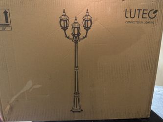 3-Head Black Outdoor Post Light