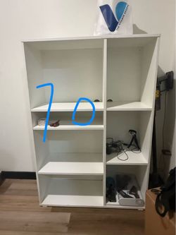 White Bookcase Shelving Unit