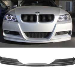 Fits 05-08 BMW E90 3 Series M-Sport Euro Front Bumper Lip Spoiler Unpainted PU