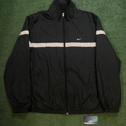 Nike black and white track jacket