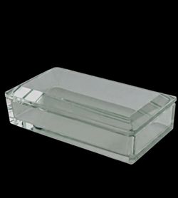 Vintage Val St Lambert Rectangular Lead Crystal Box 6.5"×4"