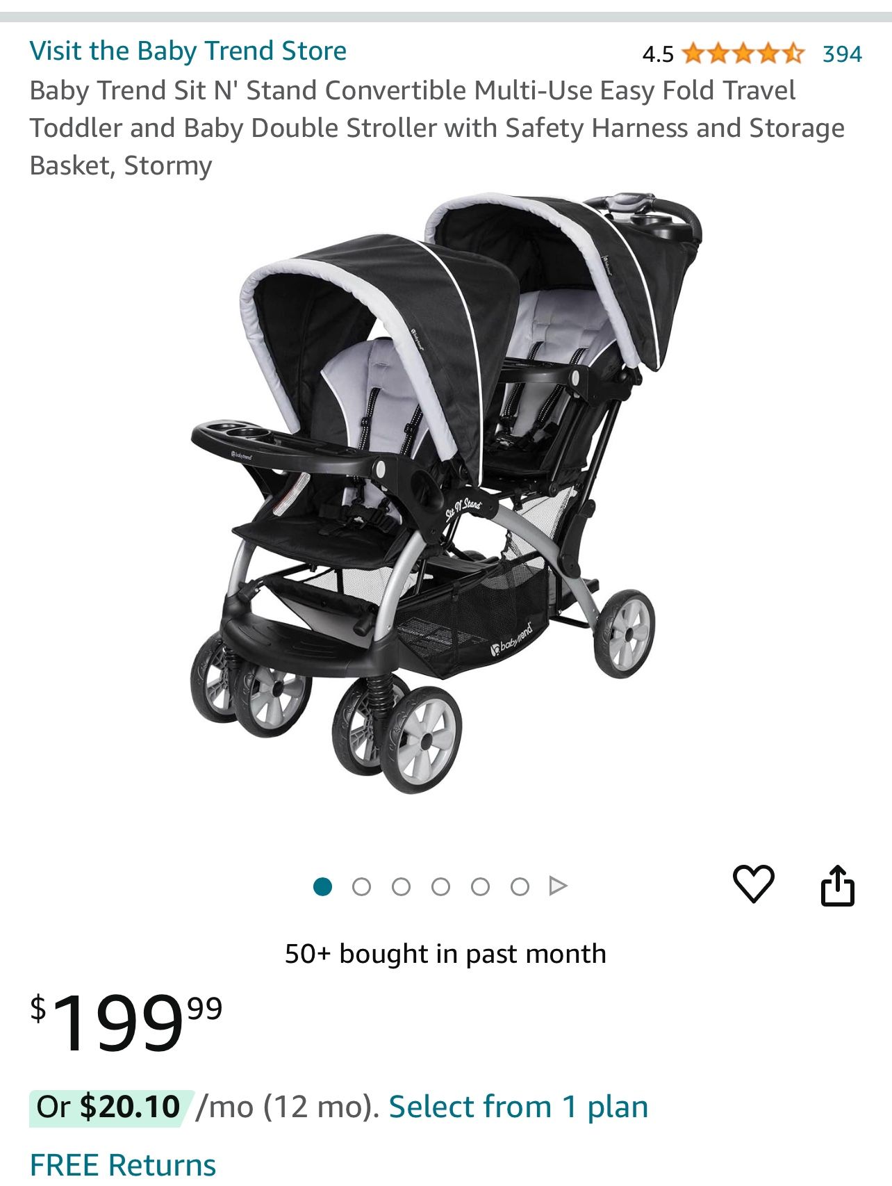 Baby Trend Double Stroller