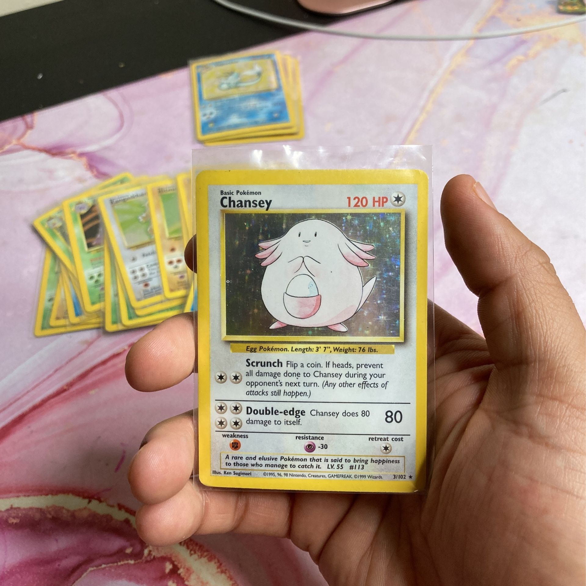 94 flair usa basketball cards limited edition Pokemon Chansey - 152/214 - Common Reverse Holo Card - SM8 Lost Thunde main image 0