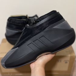 Adidas Crazy IIInfinity Core Black Charcoal Red JI0349 Men's Size 10 Shoes NEW