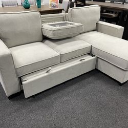 ⛱️SECTIONAL SOFA BED SLEEPER CUP HOLDER AND USB PORT⛱️