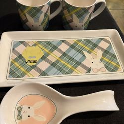 Rae Dunn Magenta Easter Set