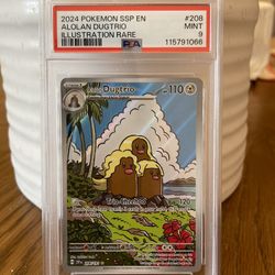 Alolan Dugtrio (208/191) – Secret Rare 🌈 PSA 9 – Mint Condition!