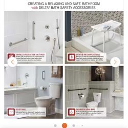 Traditional 36 in. x 1-1/4 in. ADA Compliant Bathroom Shower Grab Bar in Polished Nickel