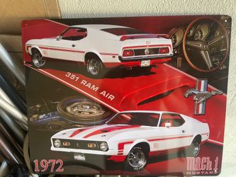 Mustang metal sign