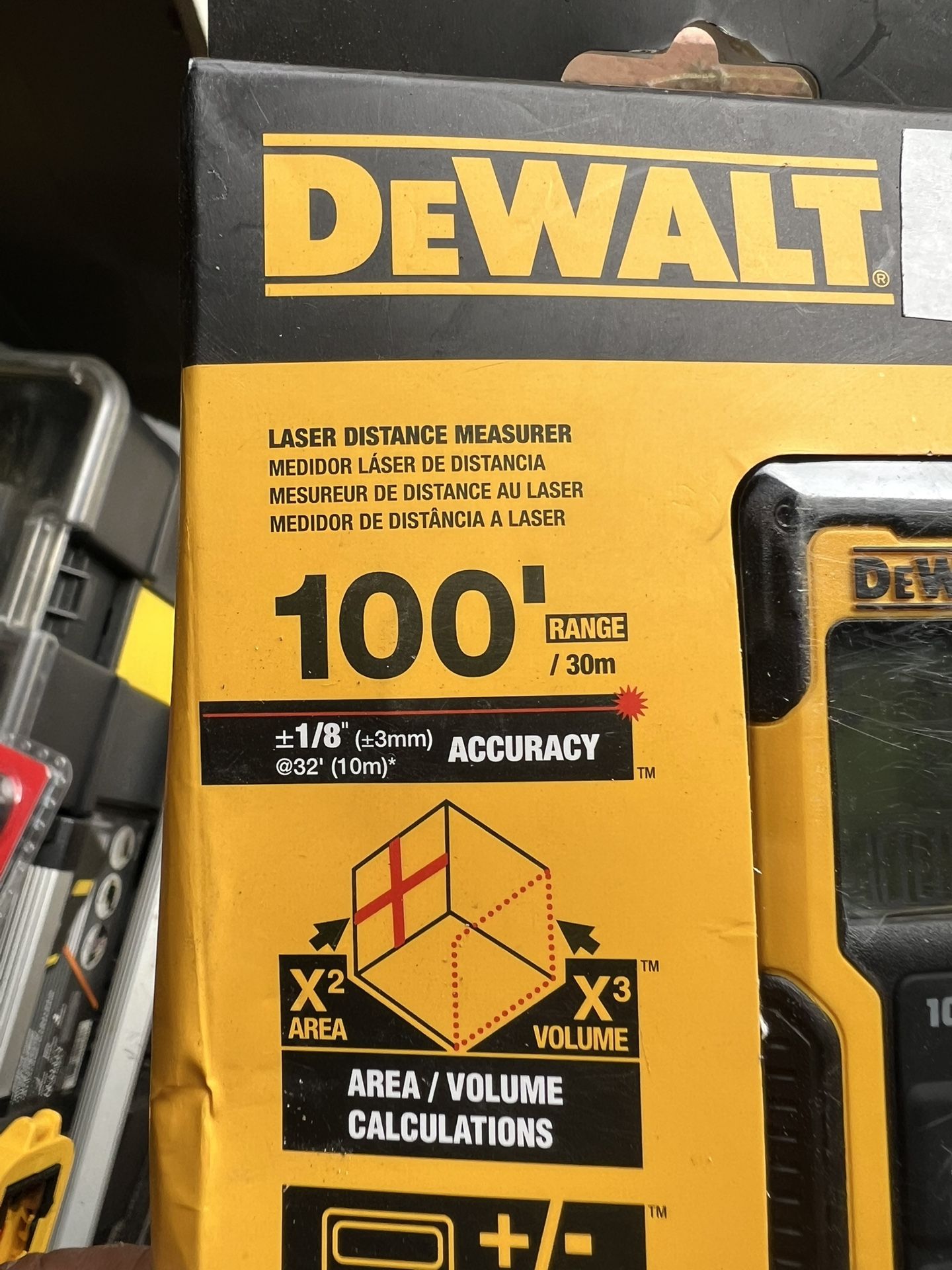 DeWALT 100’ RED LASER DISTANCE MEASURER