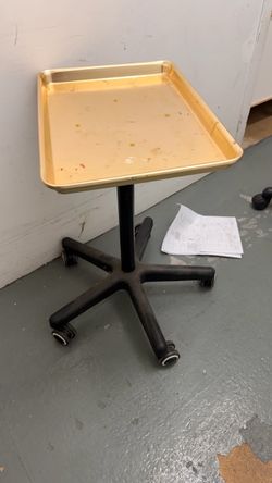 Gold Tray Rolling Salon Cart Stand