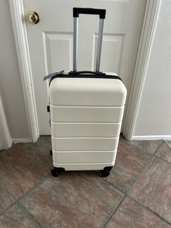 White Hard Shell Carry-On Spinner Luggage