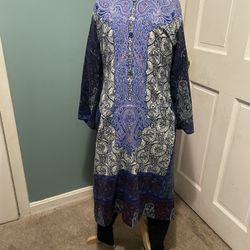 Winter Blue Kameez Salwar