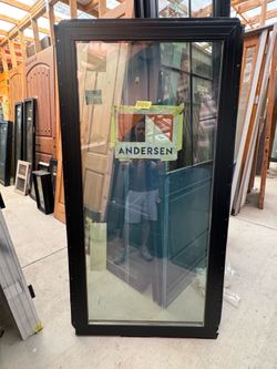 Black picture window 36x71