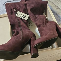 NWT a new day Over The Knee Burgundy Boots Size 6.5. Must Pick Up In Horizon. Offers Accepted