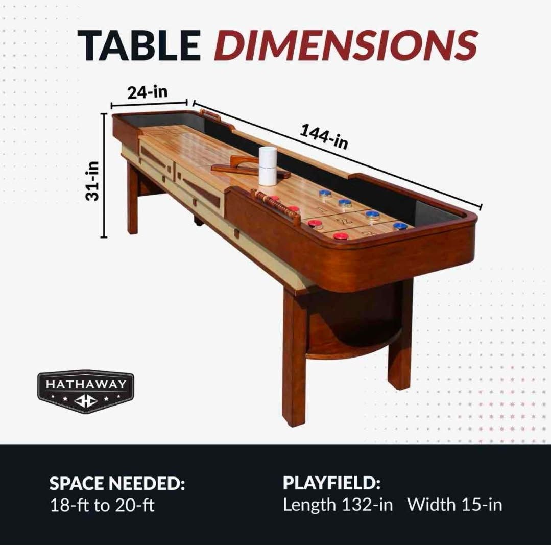 Shuffle board game for man cave