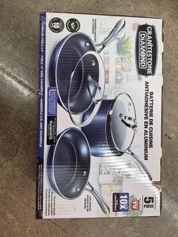 NEW Granitestone Diamond 5-Piece Cookware Set